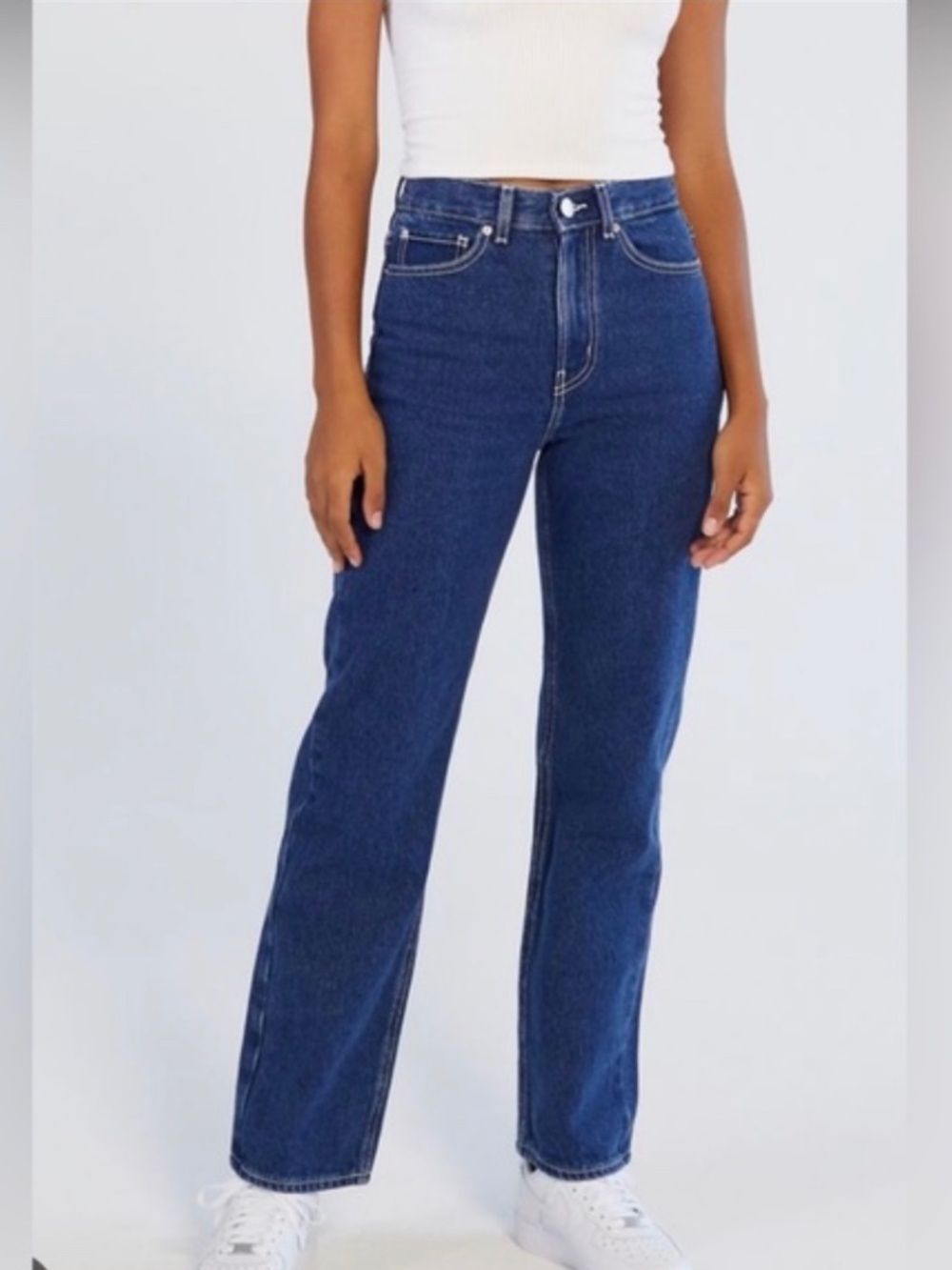 BDG Women's Cowboy Dark Blue Straight Leg Jeans